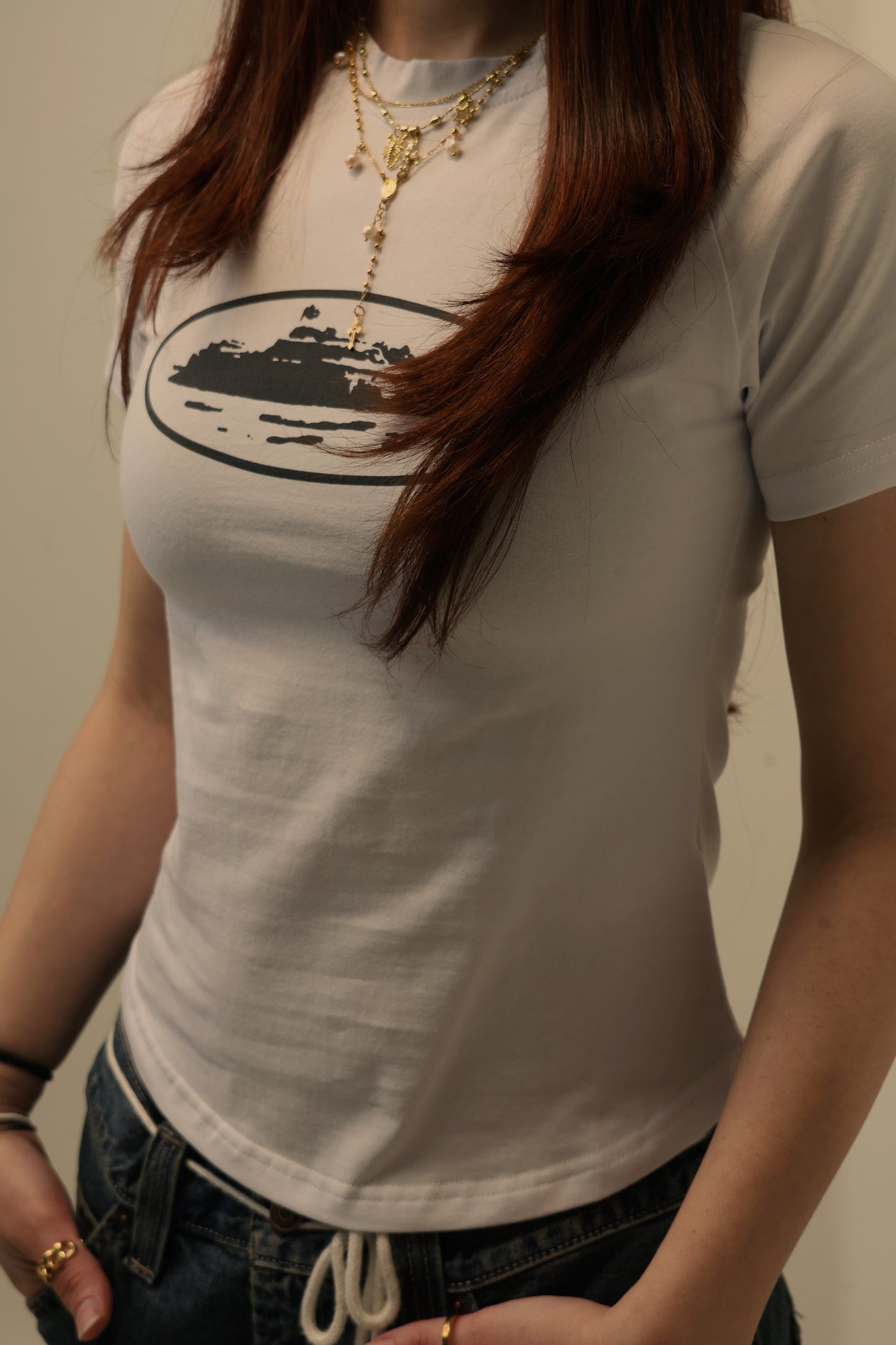 Corteiz “Women Alcatraz White Baby Top”