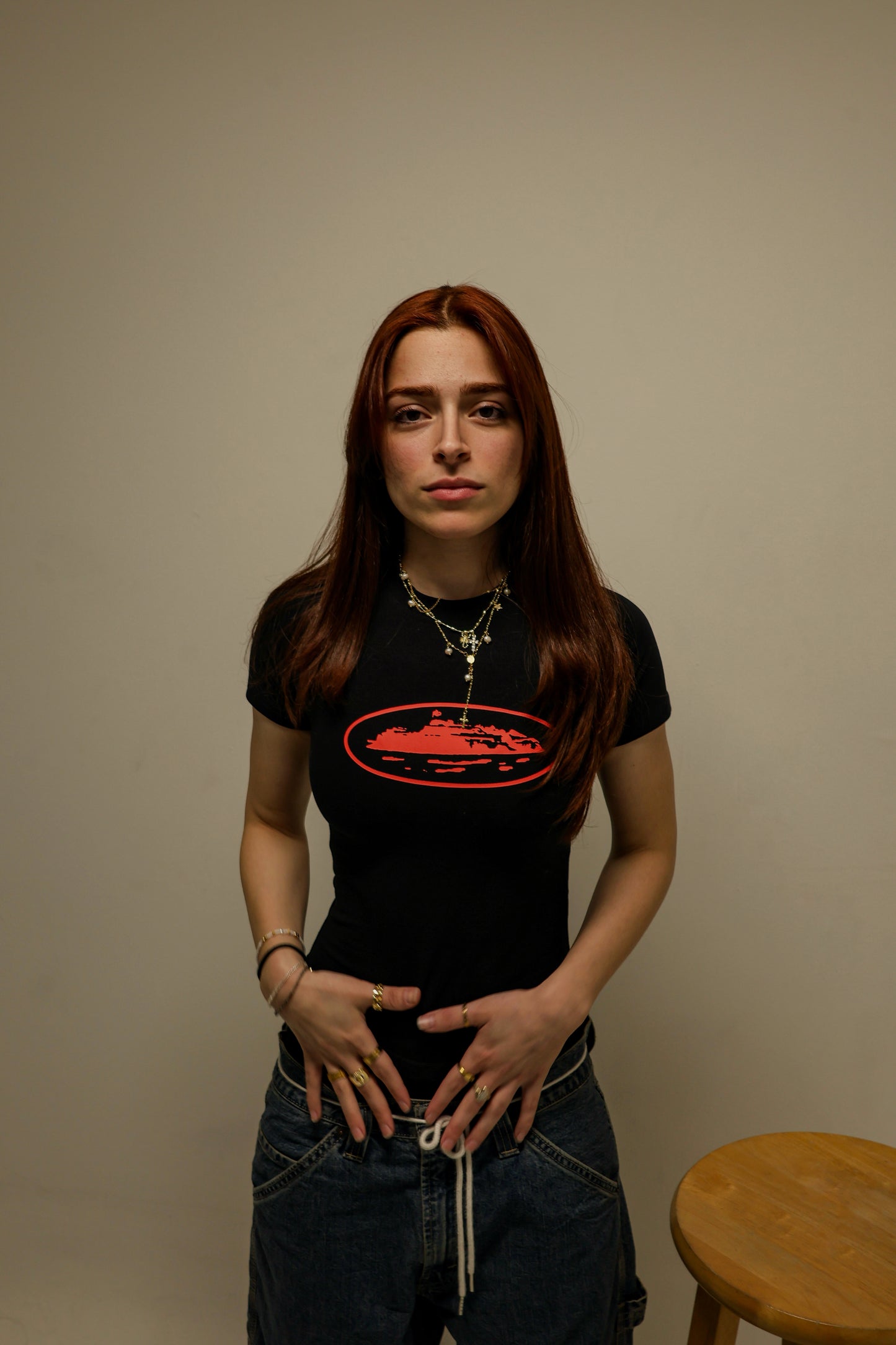 Corteiz “Women Alcatraz Black And Red Baby Top”
