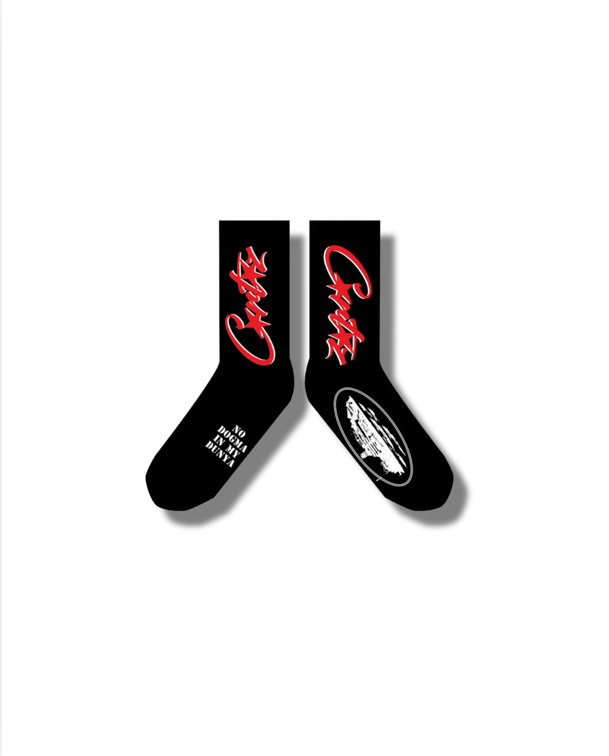 Corteiz “Alcatraz Black And Red Socks”