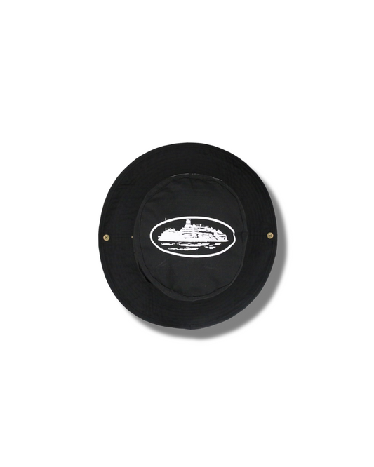 Corteiz “Alcatraz Black and White Bucket Hat”