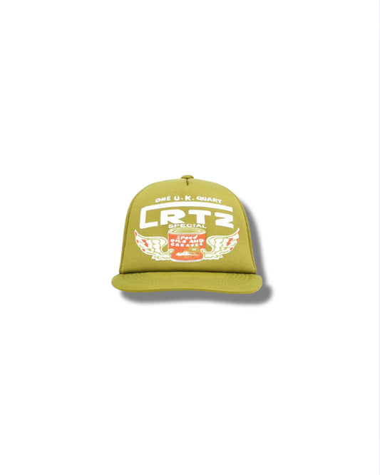Corteiz “Gasolina Trucker Hat Olive Green”