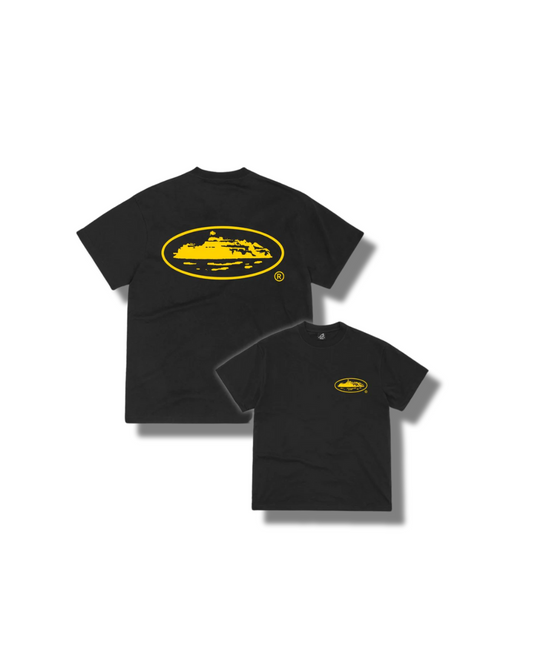 Corteiz “Og Island Black and Yellow Tee”